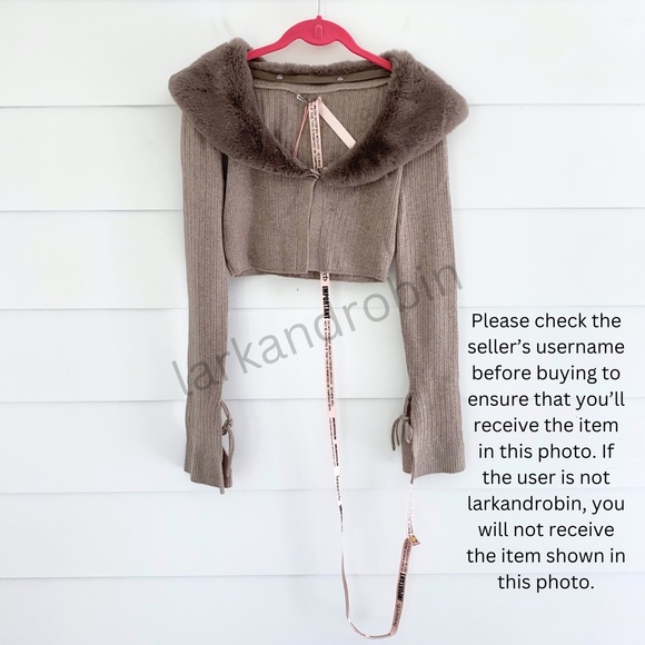 NEW House of CB Dahlia Cardigan Beige / Camel Small - Picture 13 of 15